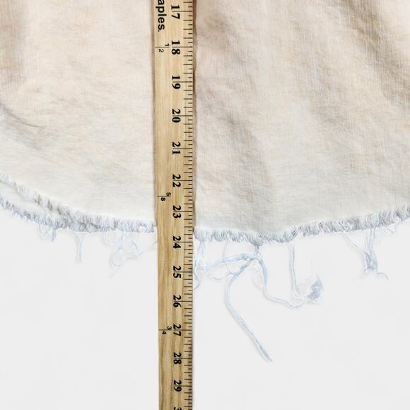 Rails Lex Shirt Women's Small Peach Acid Wash Cuffed Sleeve Linen Blend - Picture 12 of 13